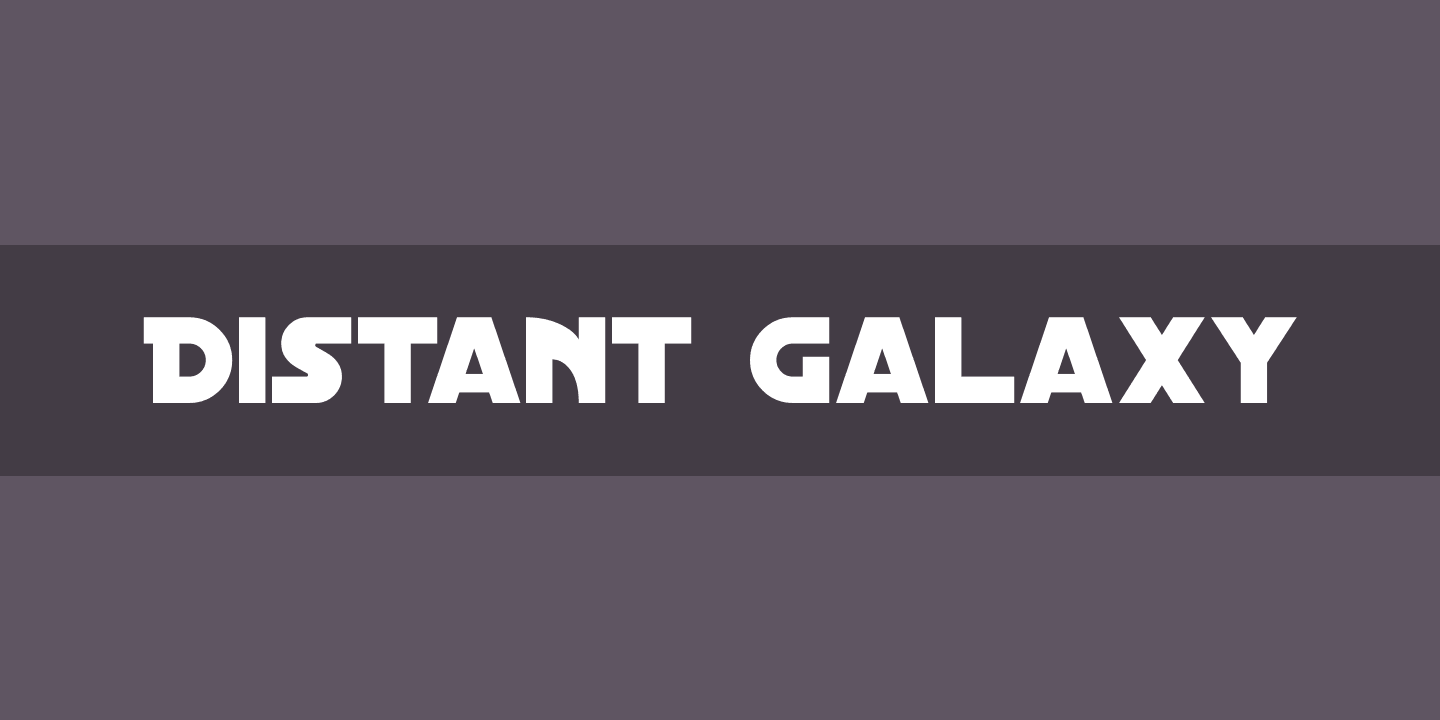 Пример шрифта Distant Galaxy Regular